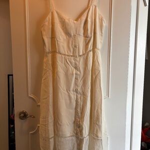 Reformation Wynton Dress Es Ivory - Size 14